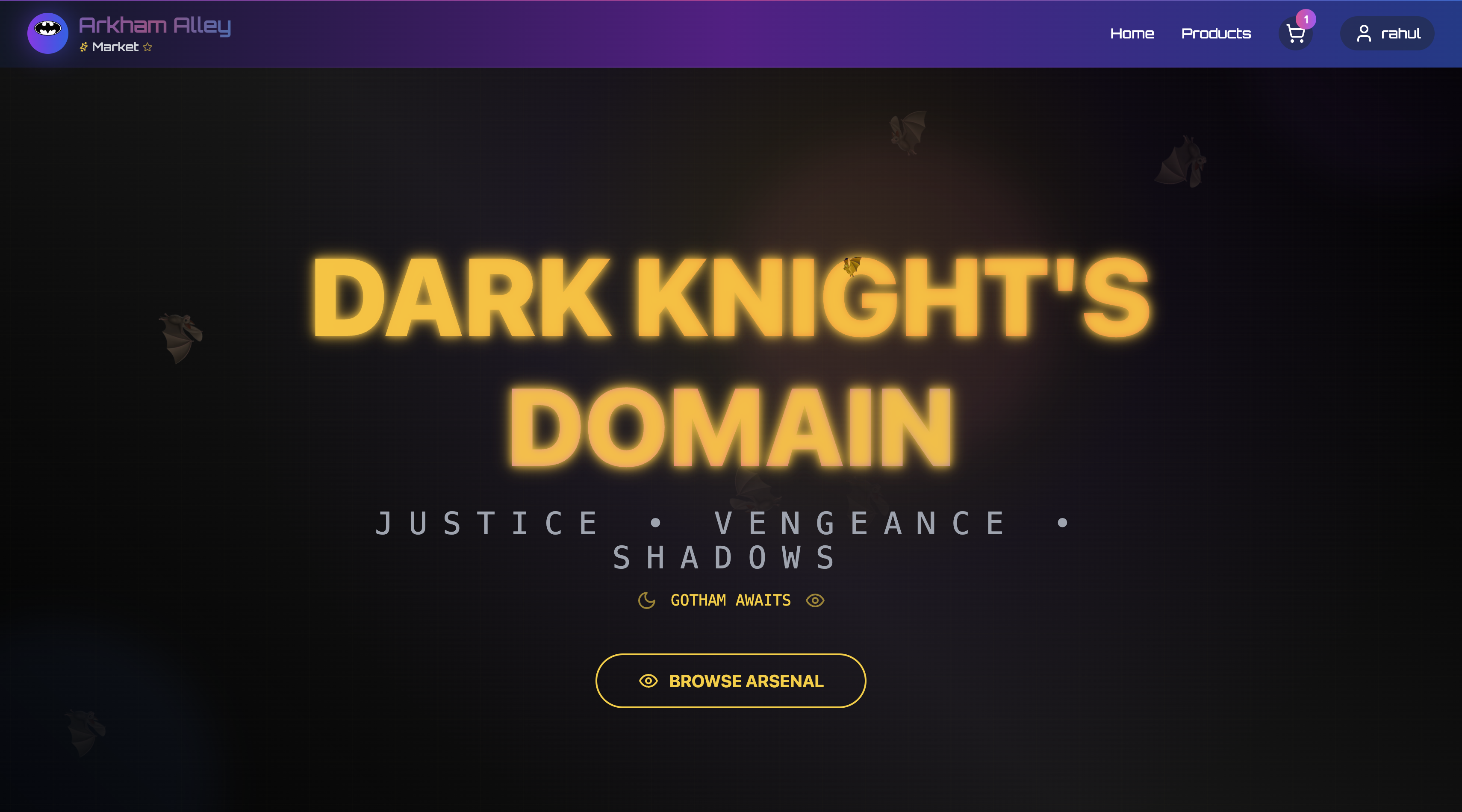 Batman Arkham shop E-commerce