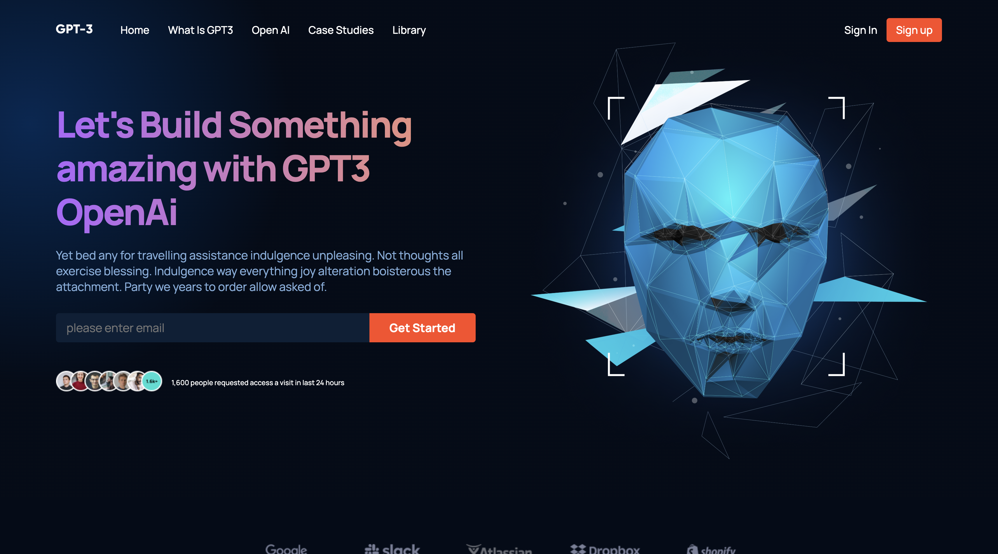 GPT3 Animation Website